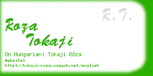 roza tokaji business card