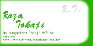 roza tokaji business card